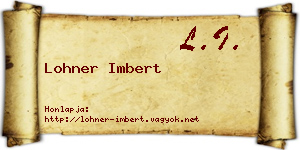 Lohner Imbert névjegykártya